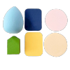MAKEUP MAKEUP BLENDER SPONGE GĄBECZKA DO MAKIJAŻU MAKE-UP GĄBKI 6W1 ZESTAW (tds0244)